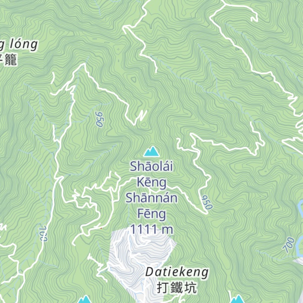 Map of Shāolái Kēng Shānnán Fēng