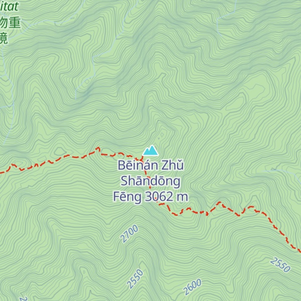 Map of Bēinán Zhǔ Shāndōng Fēng