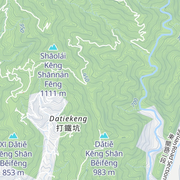 Map of Shāolái Kēng Shāndōng Nánfēng