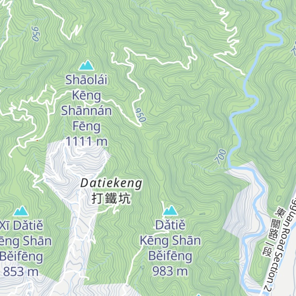 Map of Shāolái Kēng Shānnán Nánfēng