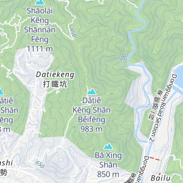 Map of Dǎtiě Kēng Shān Běifēng