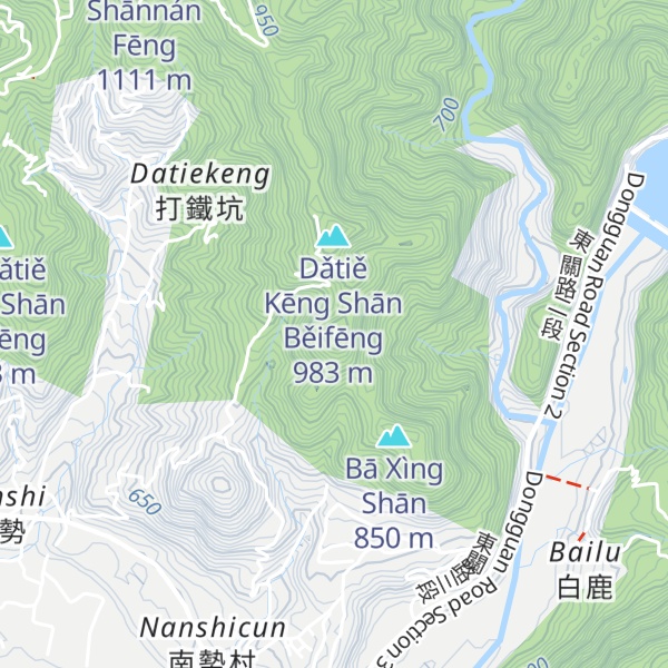 Map of Dǎtiě Kēng Shān