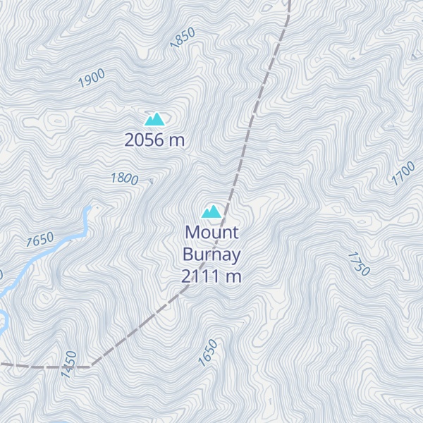 Map of Mount Burnay