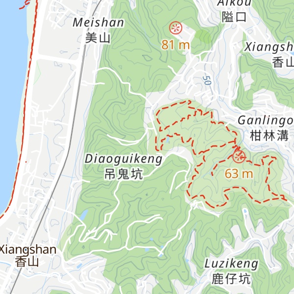 Map of Xiangxianshan