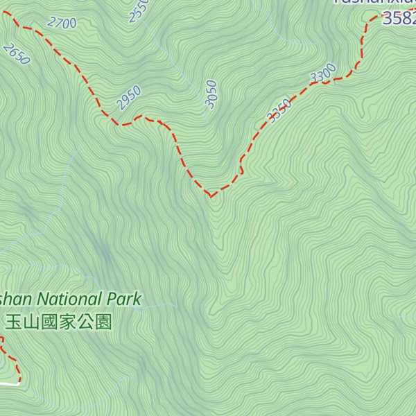 Map of Nanyu Shan