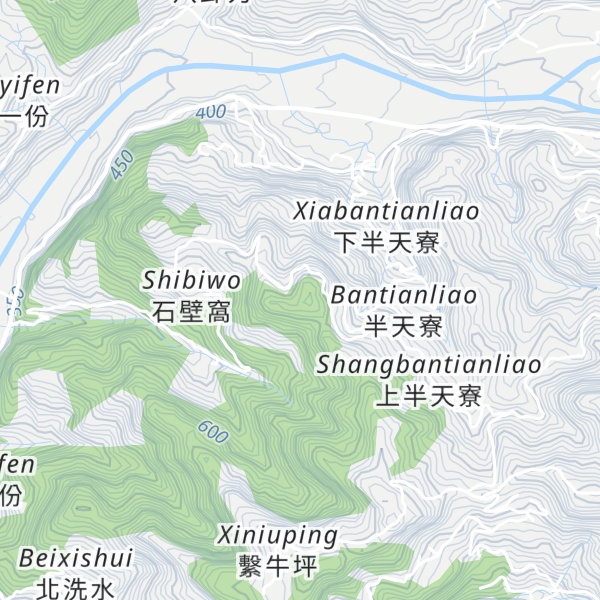 Map of Bantianliaoshanbeifeng
