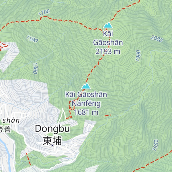 Map of Kāi Gāoshān Nánfēng