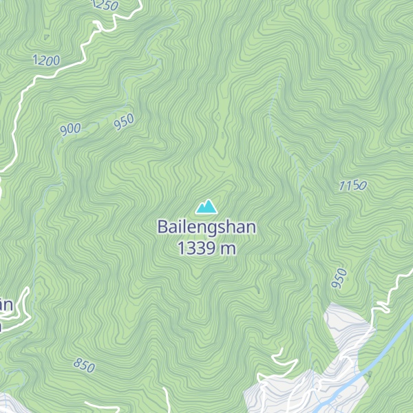 Map of Bailengshan