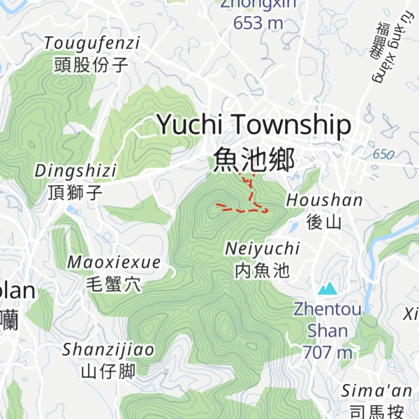 Map of Yuchifushan