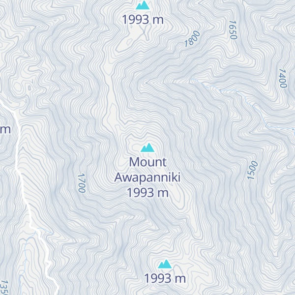 Map of Mount Awapanniki