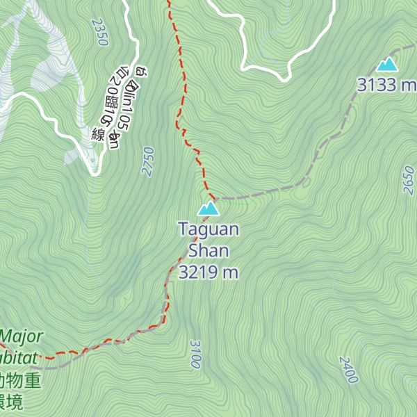 Map of Taguan Shan