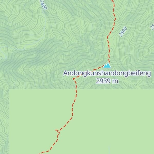 Map of Andongkun Shan