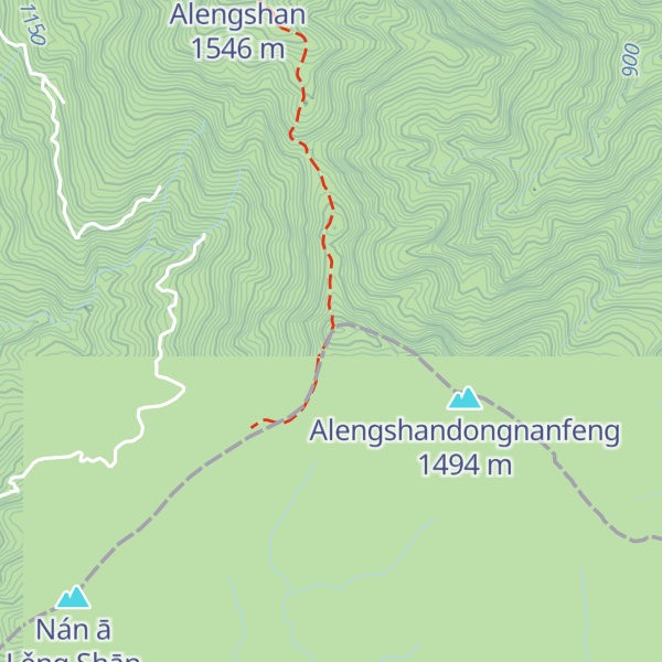 Map of Zhōng ā Lěng Shān