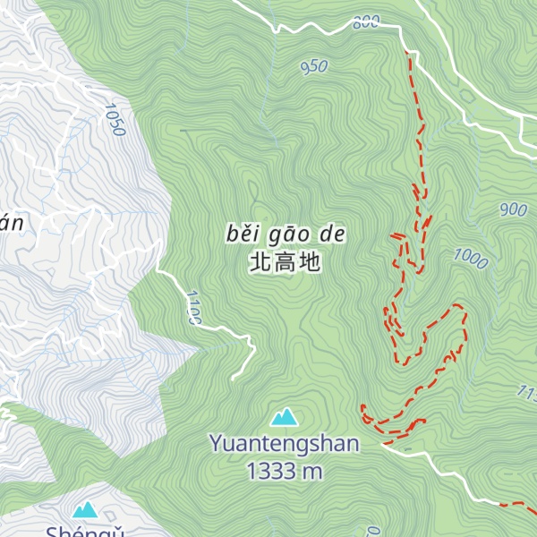 Map of Beigao Shan
