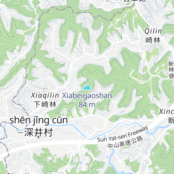 Map of Xiabeigaoshan