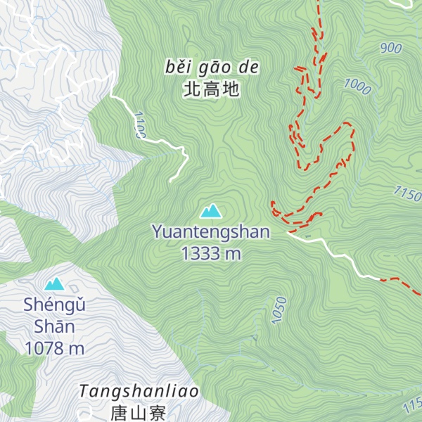Map of Yuantengshan