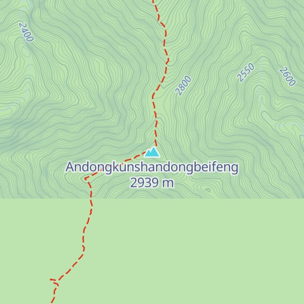 Map of Andongkunshandongbeifeng