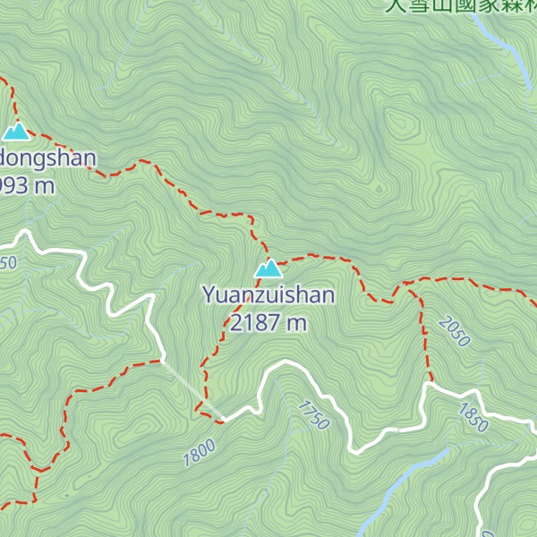 Map of Yuanzuishan
