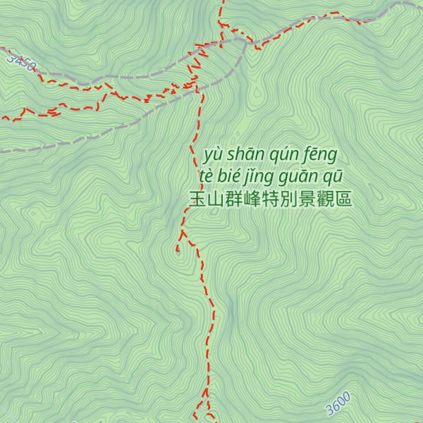 Map of Yushan Yuanfeng