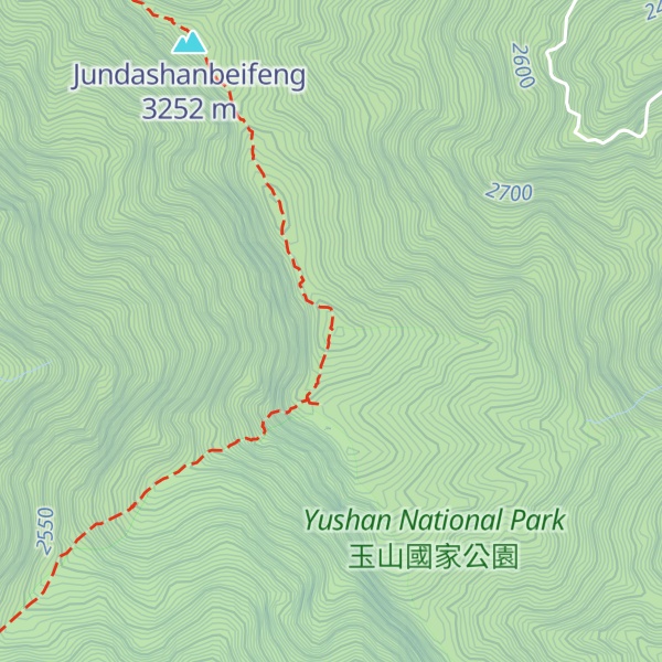 Map of Junda Shan