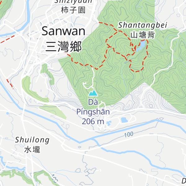 Map of Dà Píngshān