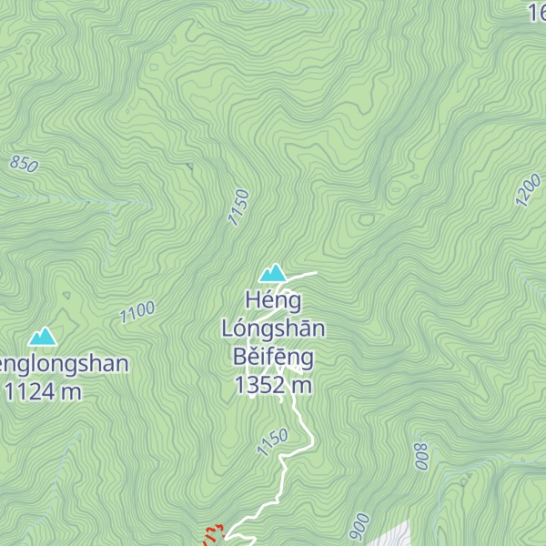 Map of Héng Lóngshān Běifēng