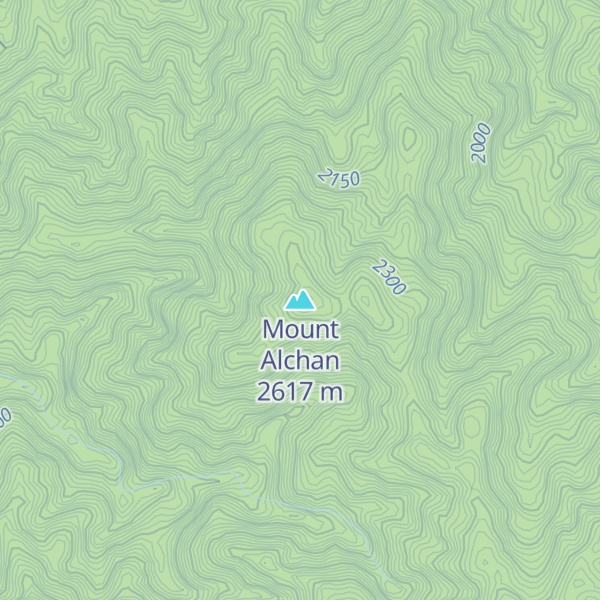 Map of Mount Alchan