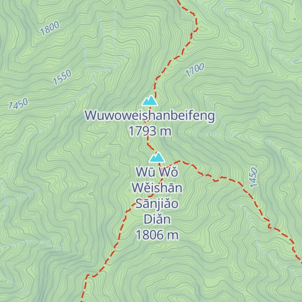 Map of Wuwoweishan