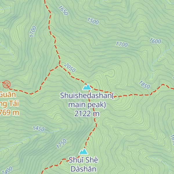 Map of Shuishedashan(main peak)