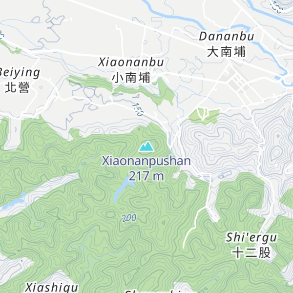 Map of Xiaonanpushan
