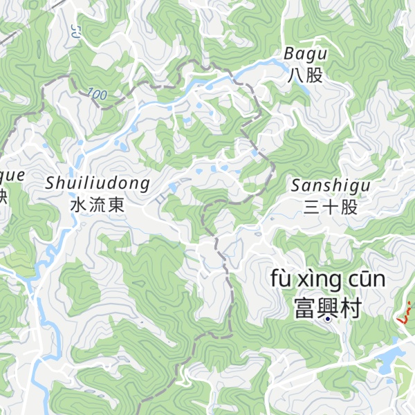 Map of Shuiliudongshan