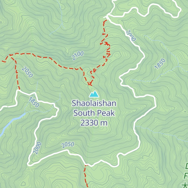 Map of Shaolaishan South Peak