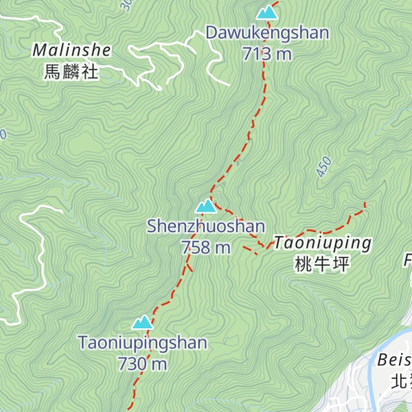 Map of Shenzhuoshan