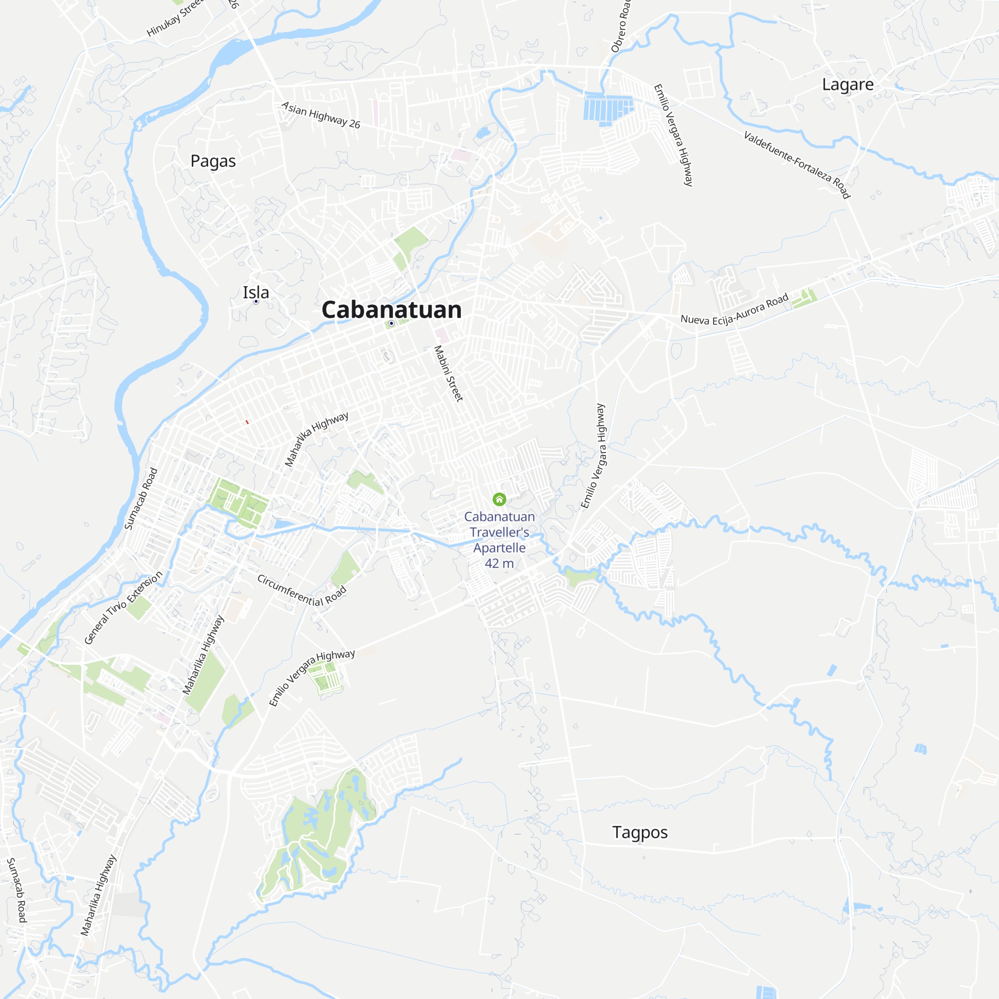 Cabanatuan Traveller's Apartelle map