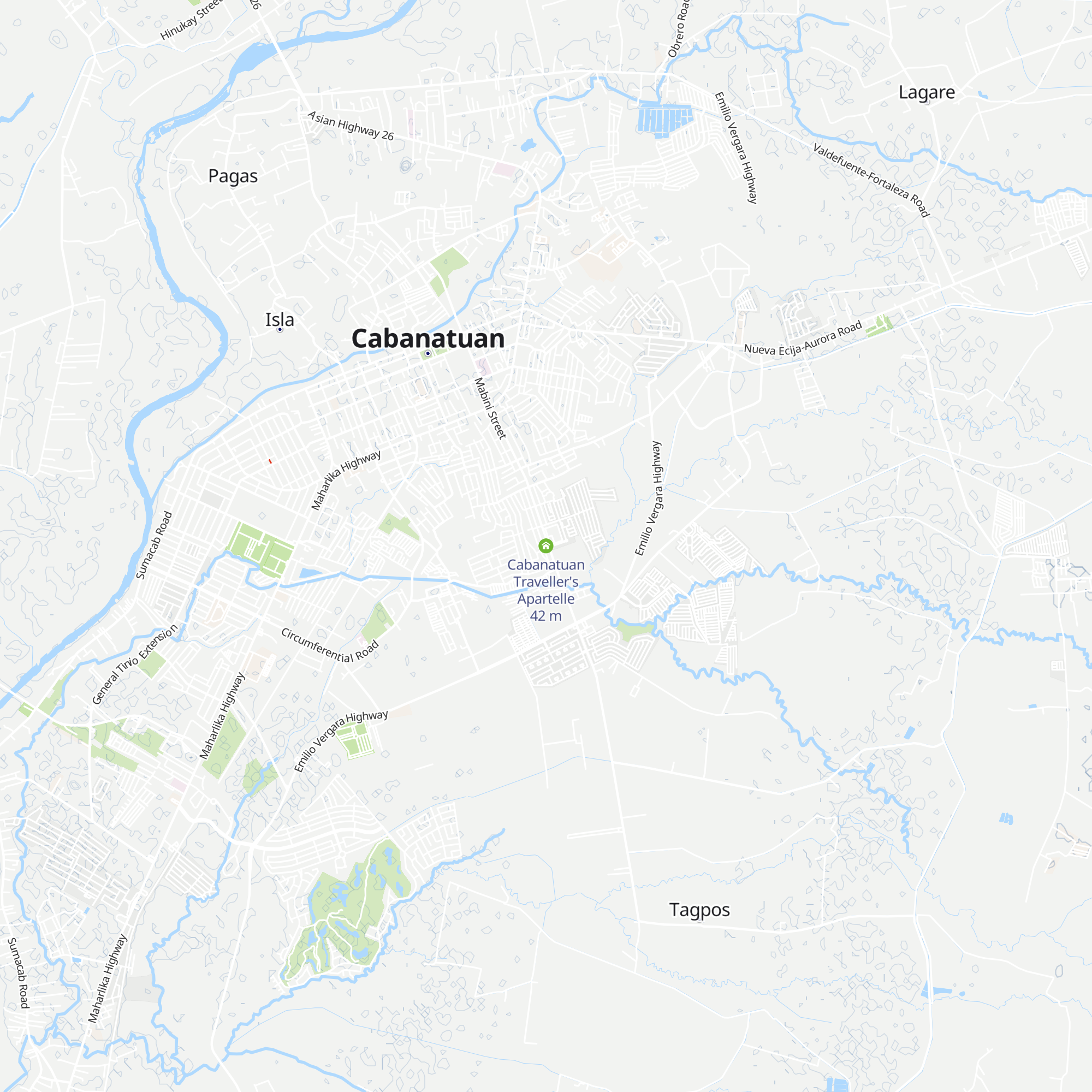 Cabanatuan Traveller's Apartelle map