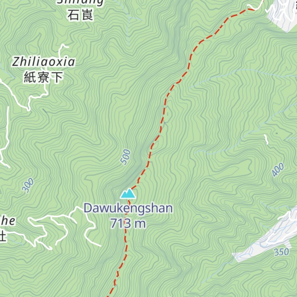 Map of Dàwū Kēng Shān Běifēng