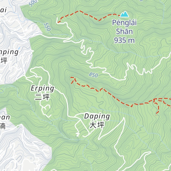 Map of Hóngmáo Shān