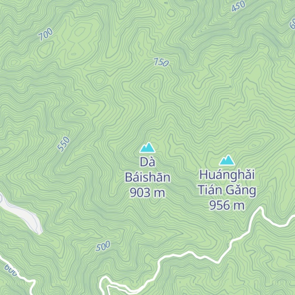 Map of Dà Báishān