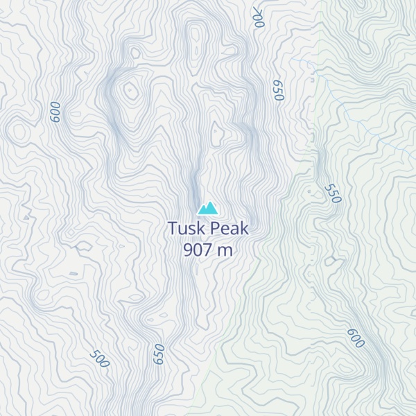 Map of Tusk Peak