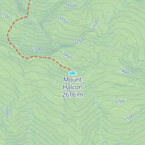 Map of Mount Halcon