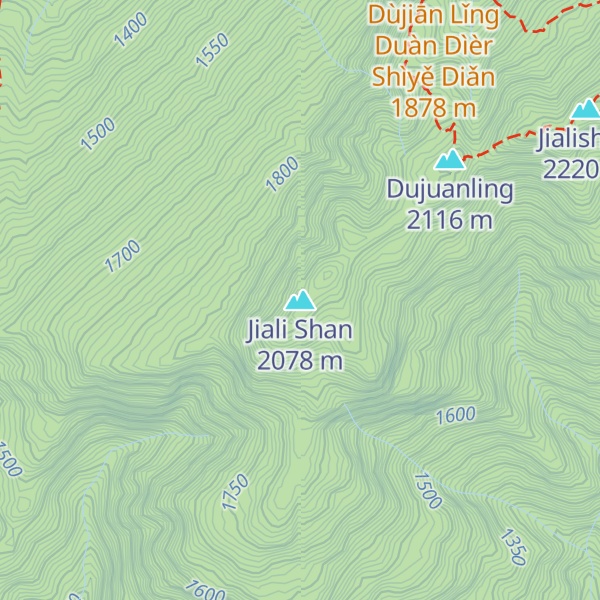 Map of Jiali Shan