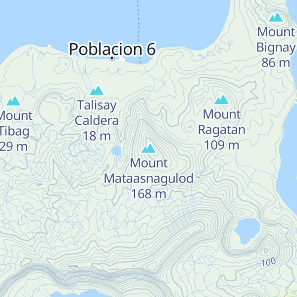 Map of Mount Mataasnagulod