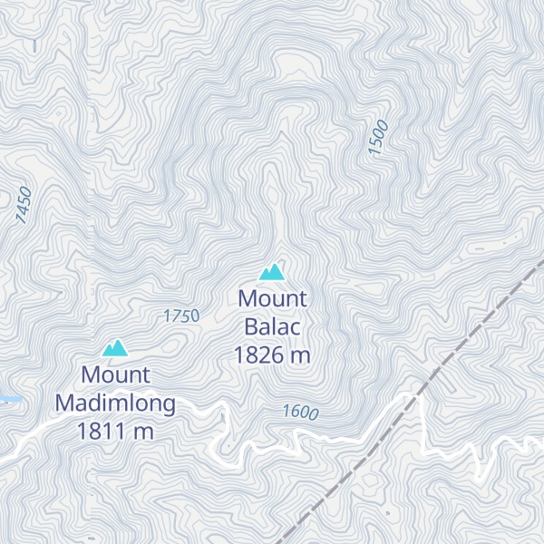 Map of Mount Balac