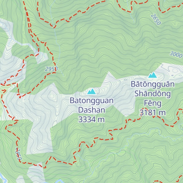 Map of Batongguan Dashan