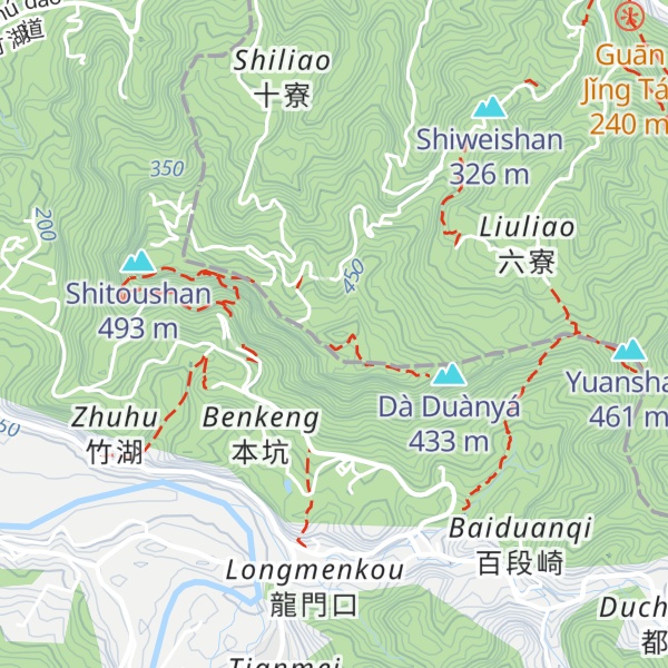 Map of Jiǔ Jiǔ Shān