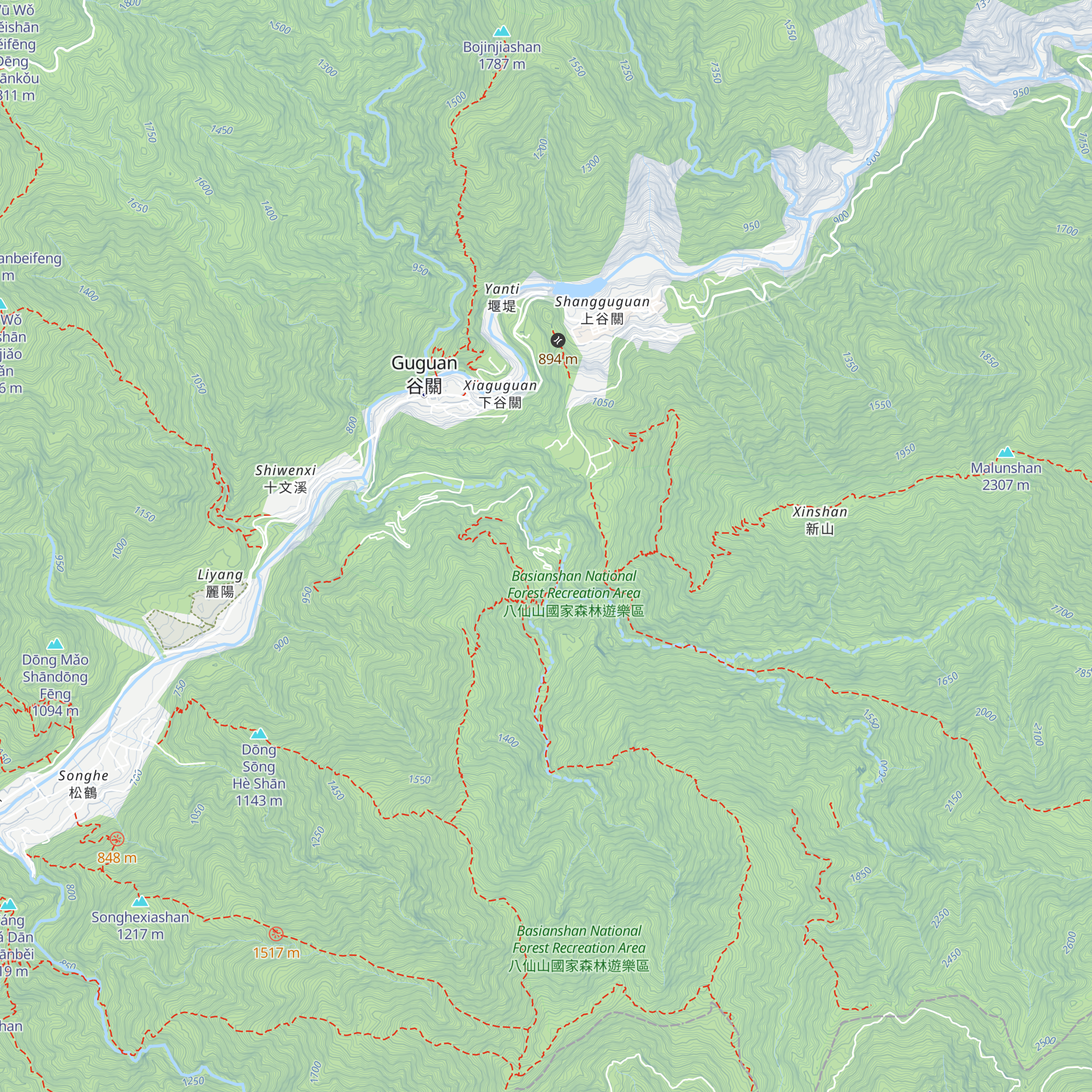 Bāxiān Shān Sēnlín Yóulèqū Yóukè Fúwù Zhōngxīn map