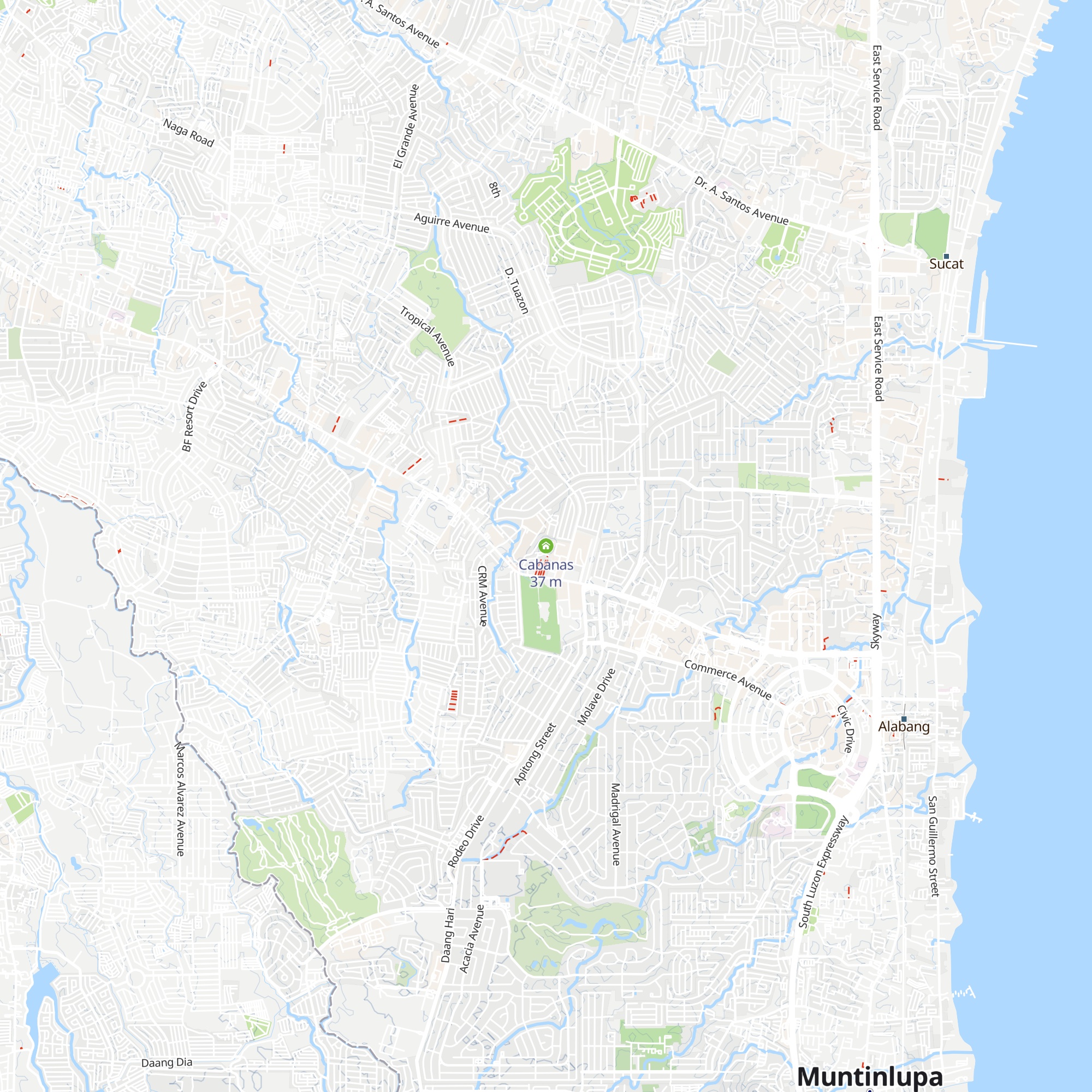 Cabanas map