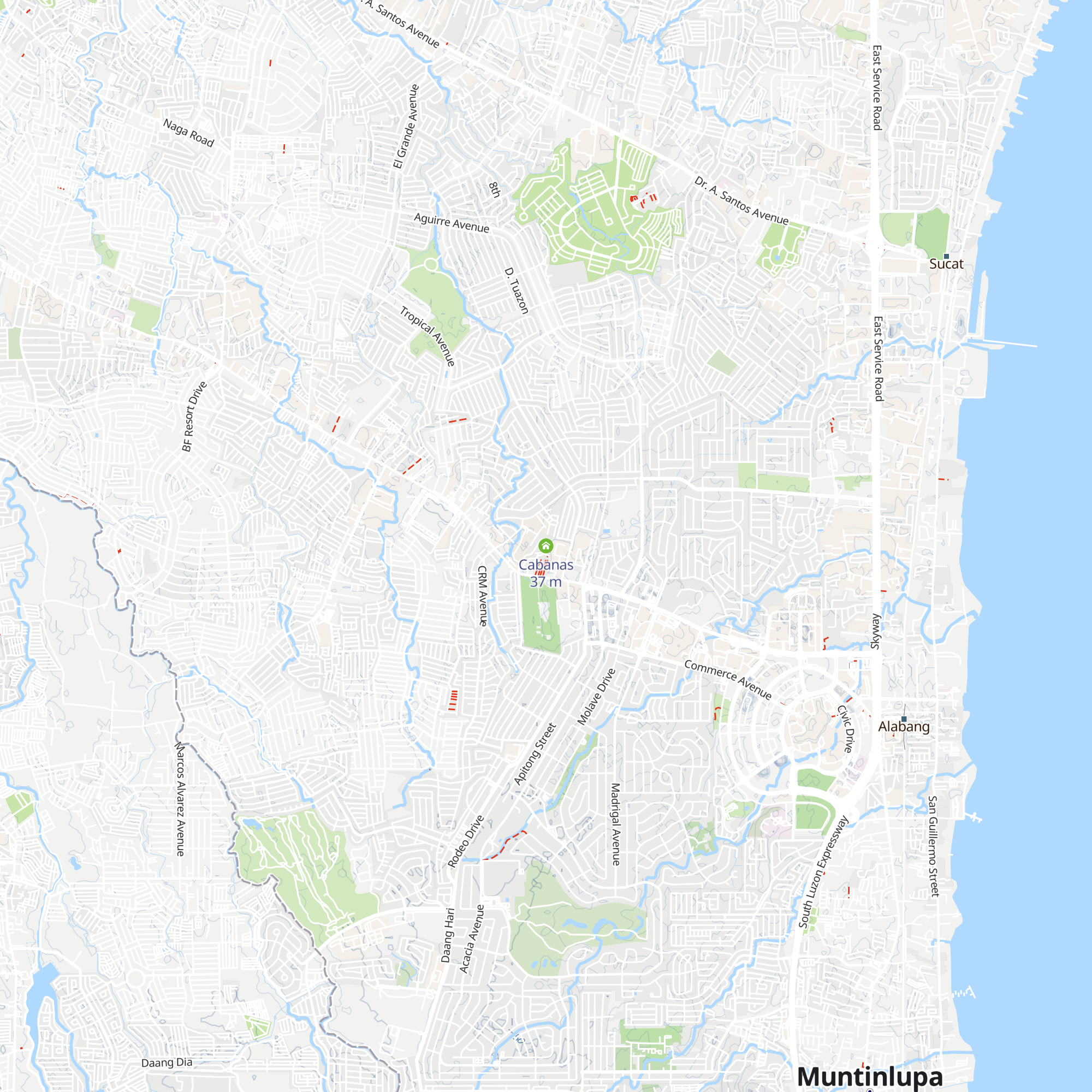 Cabanas map