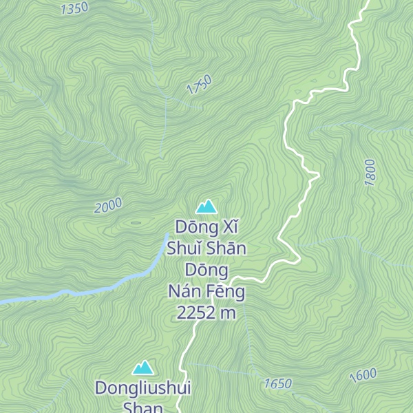 Map of Dōng Xǐ Shuǐ Shān Dōng Nán Fēng