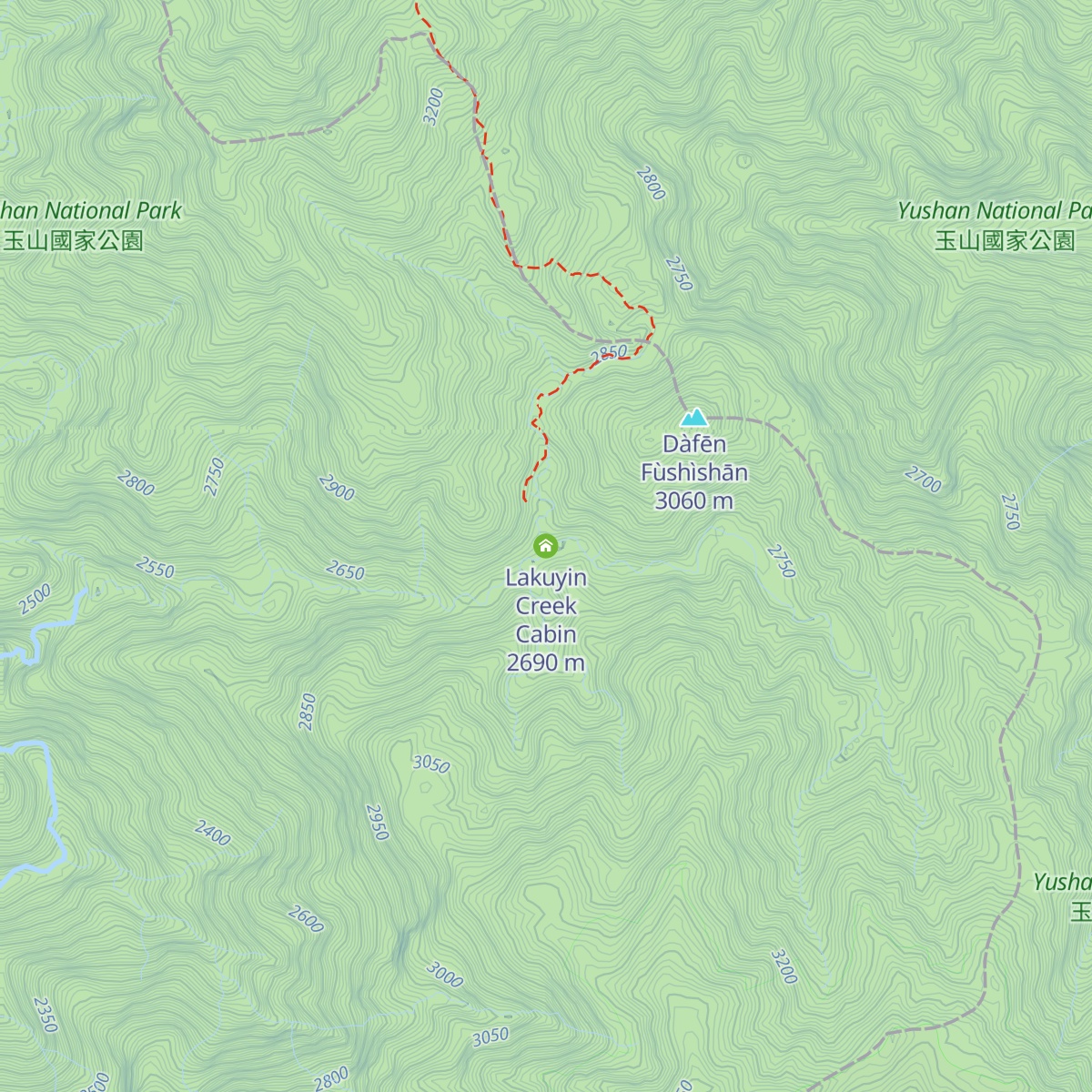 Lakuyin Creek Cabin map
